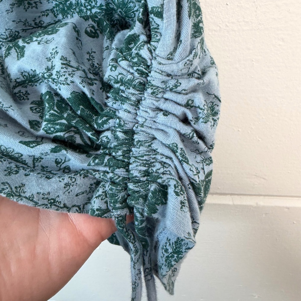 Anthropologie Pilcro Floral Tie Dye Print Cinch Drawstring Side Tank Top LARGE - Picture 12 of 12